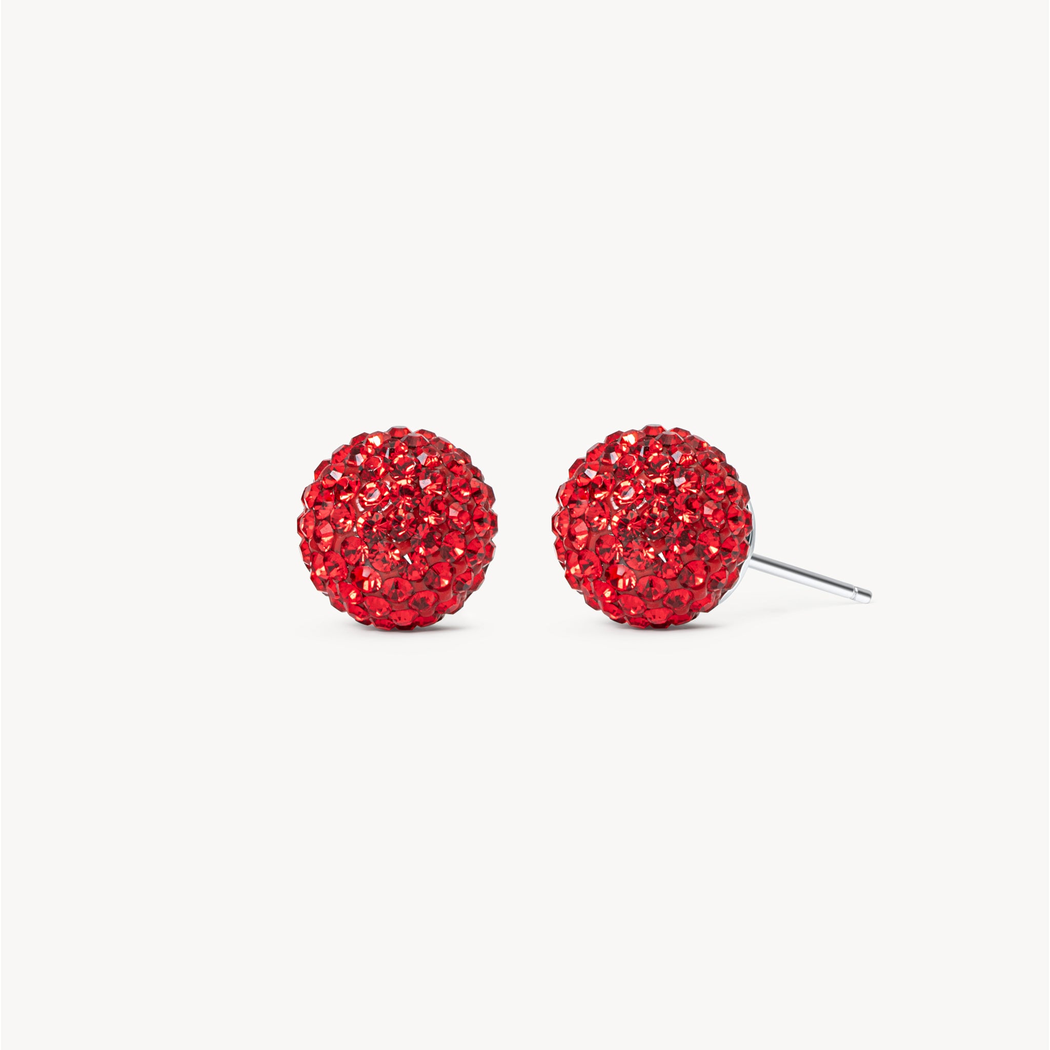 Medium Red Velvet Sparkle Ball™ Stud Earrings