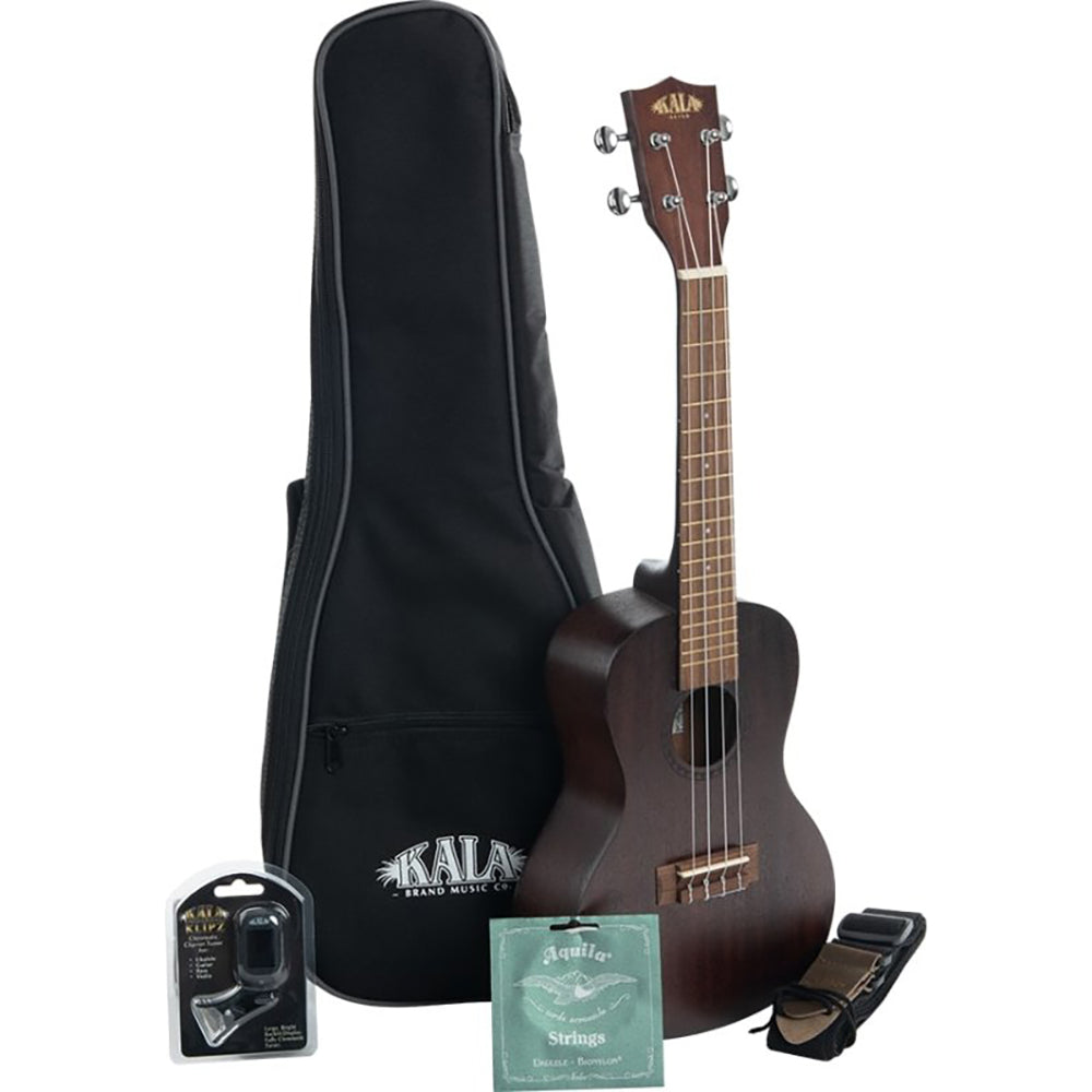KA-15C Concert Ukulele Bundle, with Tuner, Strings Strap and Gigbag