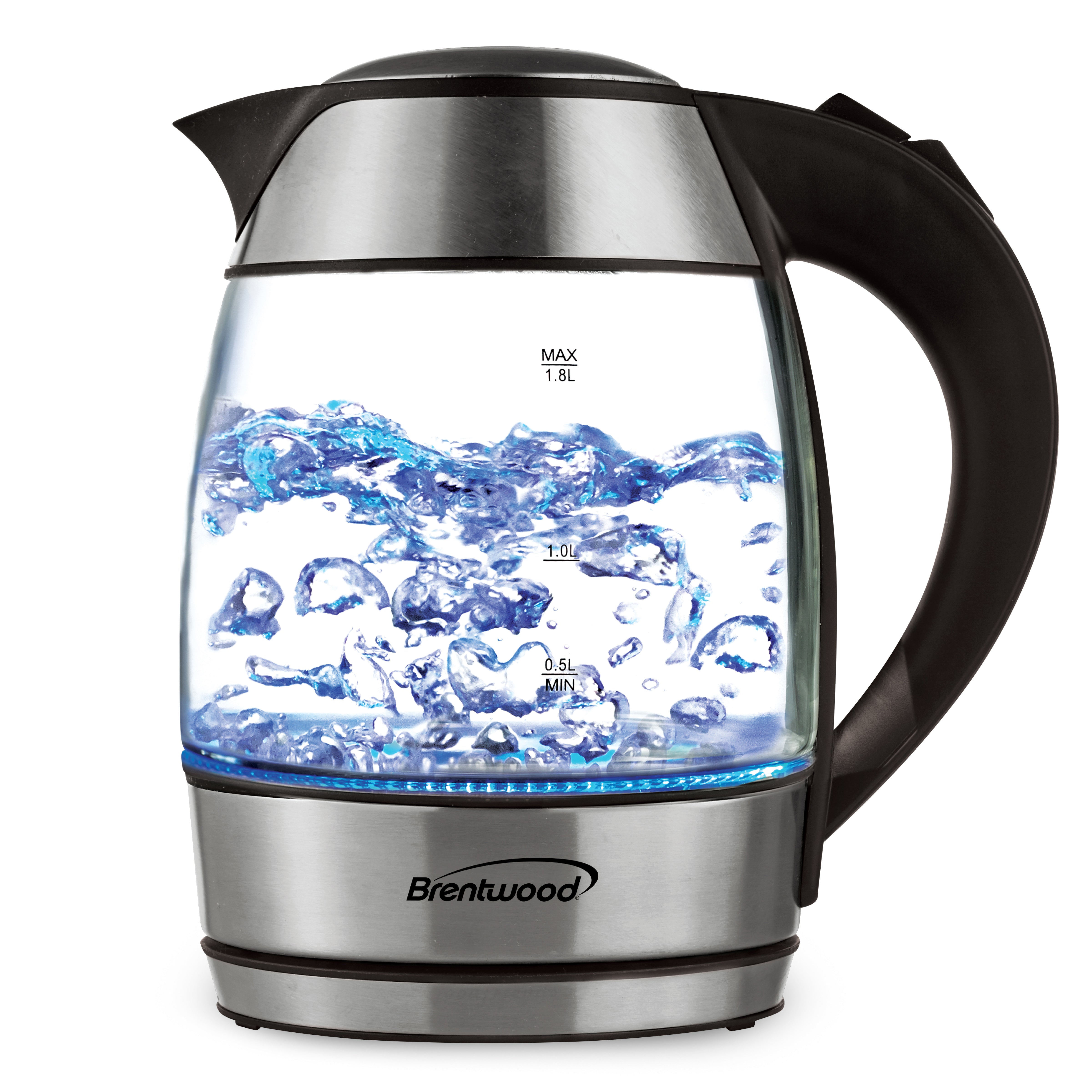 1.8L Cordless Glass Electric Kettle with Tea Infuser