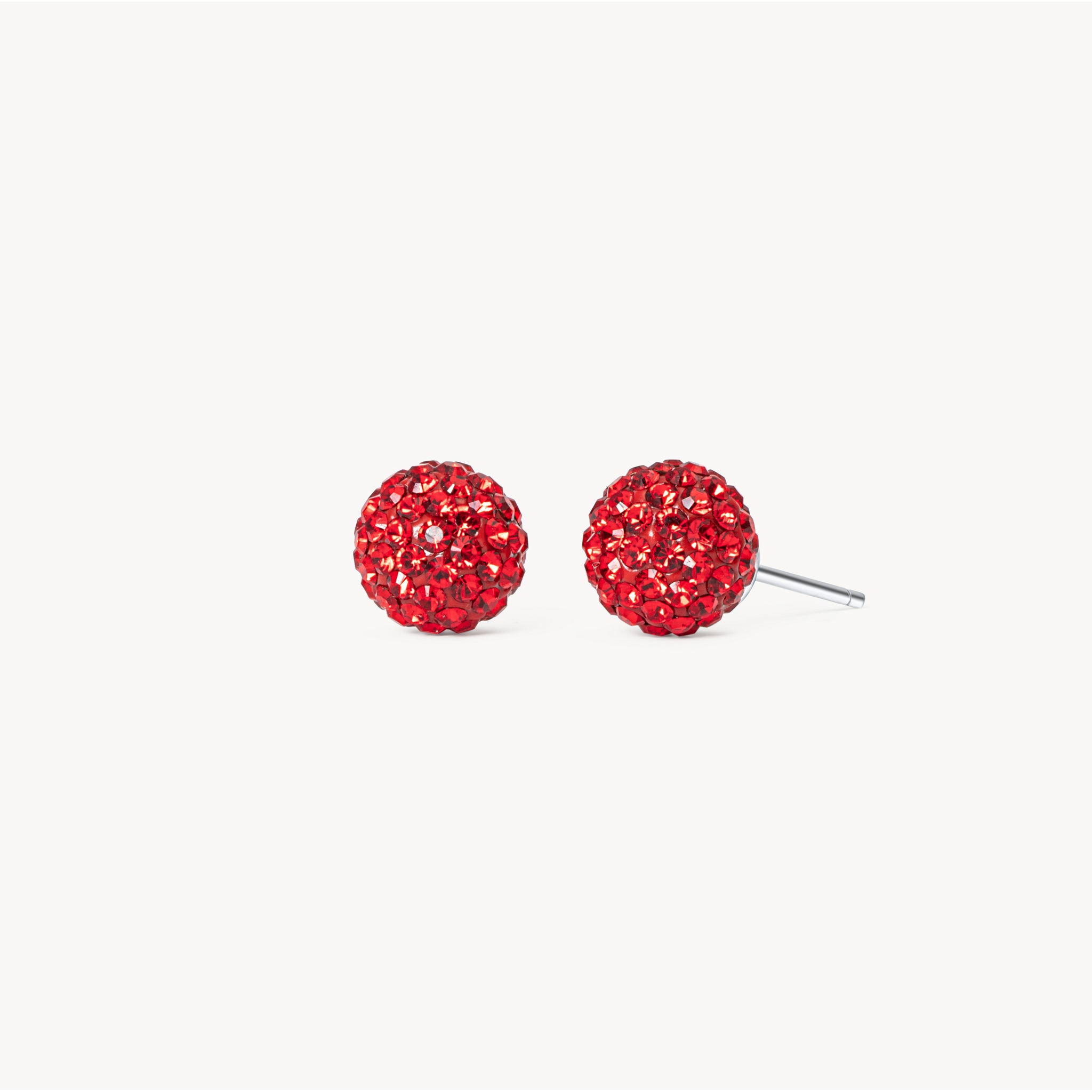Small Red Velvet Sparkle Ball™ Stud Earrings