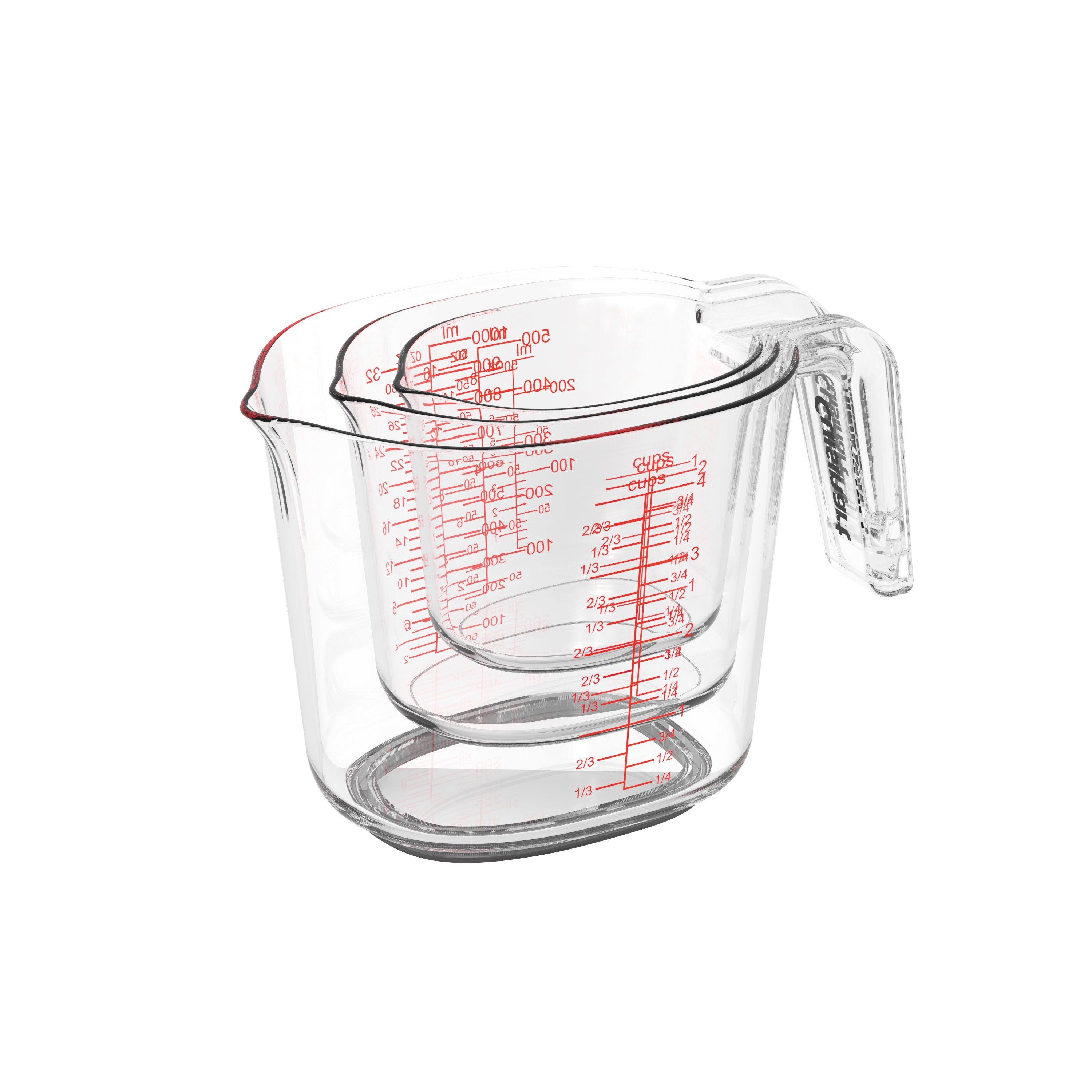 3-Piece Nesting Liquid Measuring Cup Set