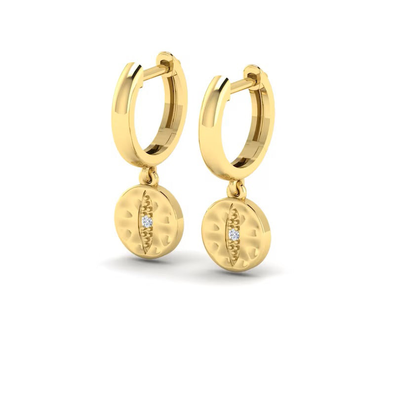 Earth Eternity Eye Hoop Earrings