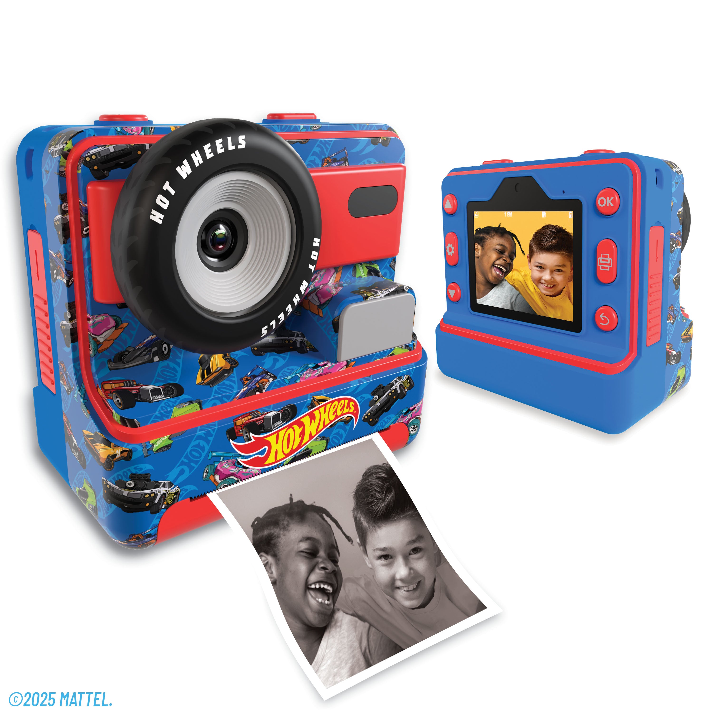 Hot Wheels - 18MP Instant Print Camera with 1080p Video and 2.4" Full View Screen 
