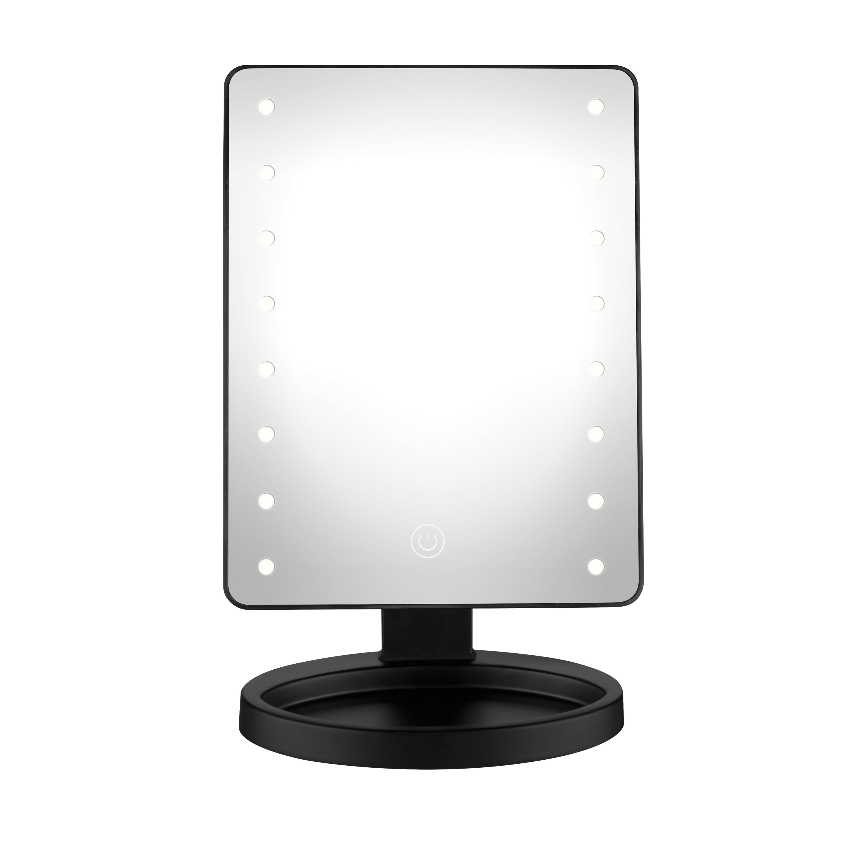 Hollywood Mirror: Matte Black Lighted Makeup Mirror