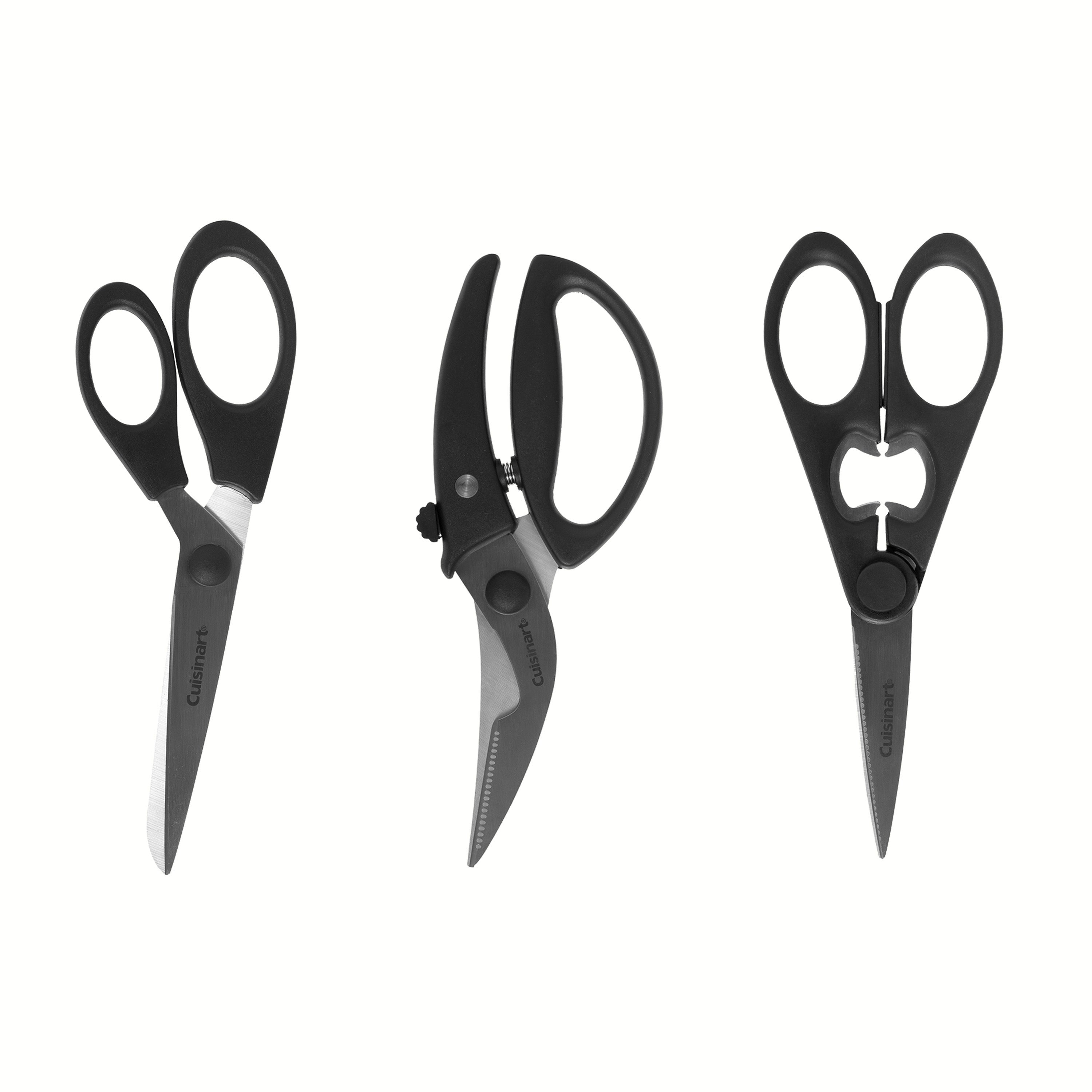 Set of 3 Shears — All-Purpose Shears, Deluxe Poultry Shears & Bent Shears