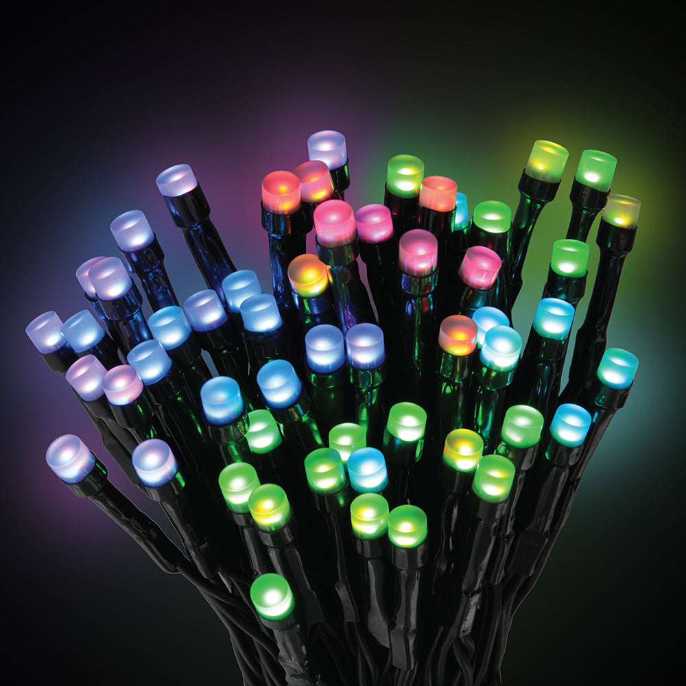 Smart Illuminessence Indoor/Outdoor RGB+IC Color Flow String Lights – 66ft / 20m, 200 LEDs