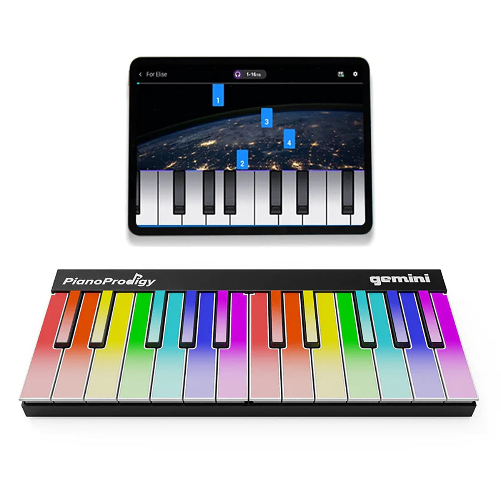 GPP‑101 PianoProdigy, 24‑Key Wireless Bluetooth MIDI Learning Keyboard